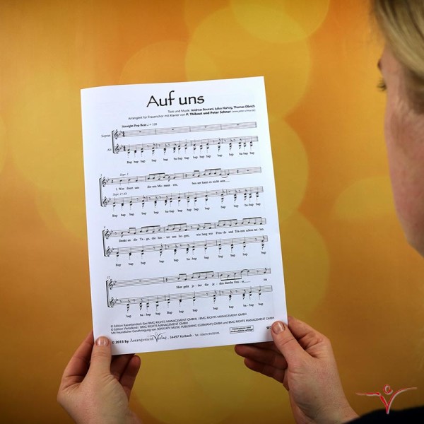 Auf Uns! | Chornoten Für Gemischten Chor, 4-stimmig, SATB Mit Klavier